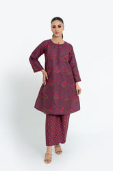 Ladies Gulnaar Maroon Summer Cotton 2Pc Stitch Suit