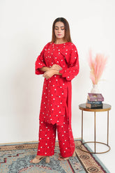 Cotton Summer Reddish Maroon Fabric, Cambridge Cotton