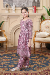 Soft Pink Daisy Maxi – Graceful Formal Wear for Girls