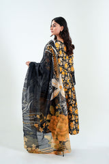 3Pc Print Cotton Long Stitched Frock